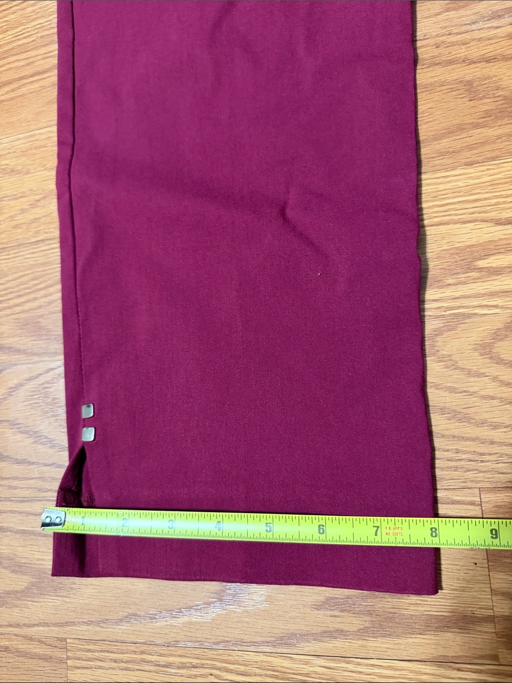 Chico's Brigitte Slim Leg Pull-On Pants Burgundy - Picture 7 of 7
